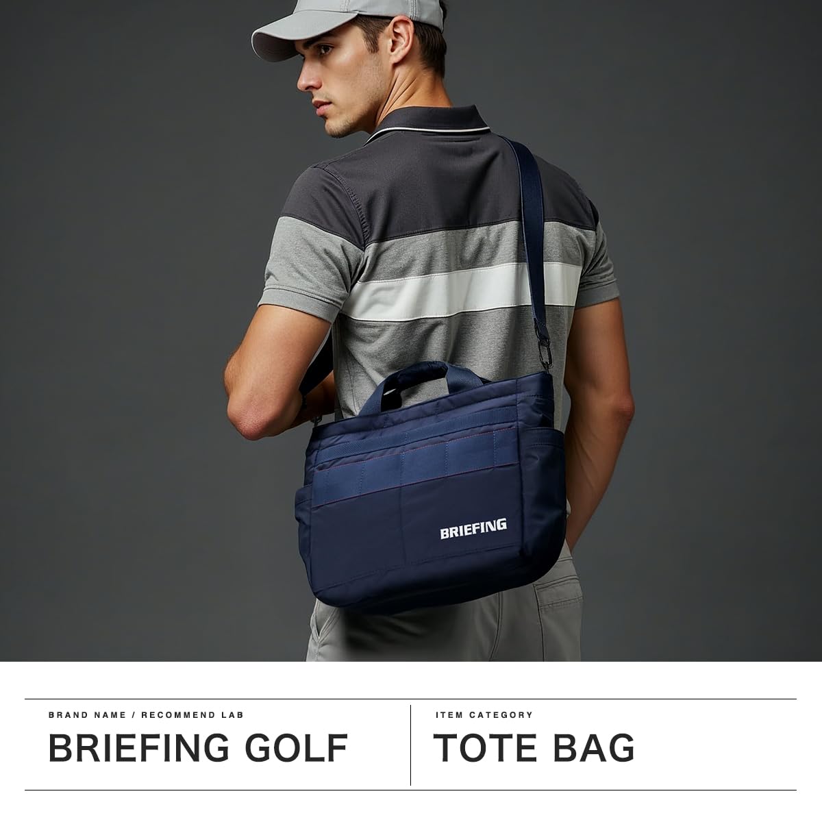 Briefing BRIEFING Round Prop ECO TWILL Cart Tote Bag, Black, F