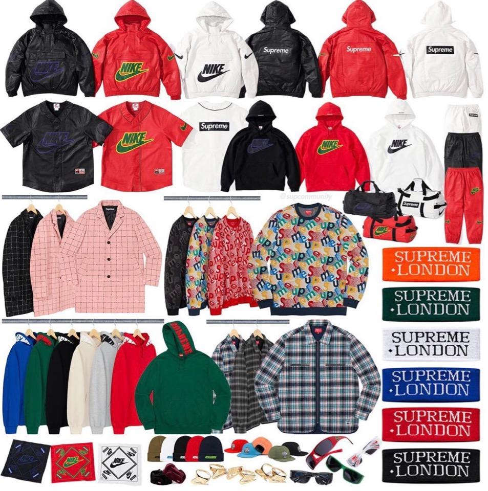 [Supreme × Nike] 2019FW Week14  11 월 30 일 발매 예정인 전 제품 가격 등