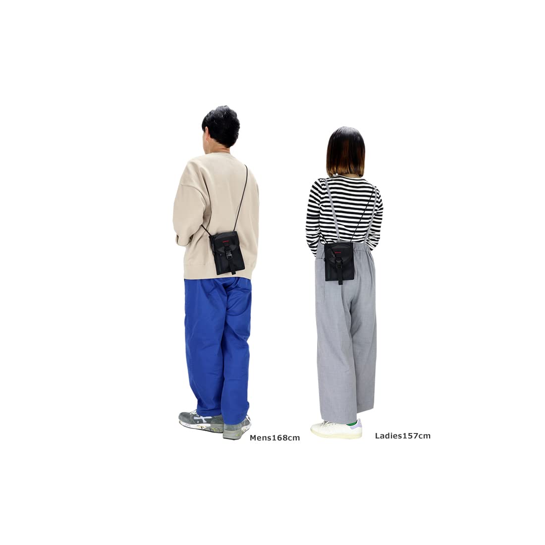 Briefing Shoulder Bag, Wallet Function, Smartphone Passport Storage, Mini Shoulder Bag, Black