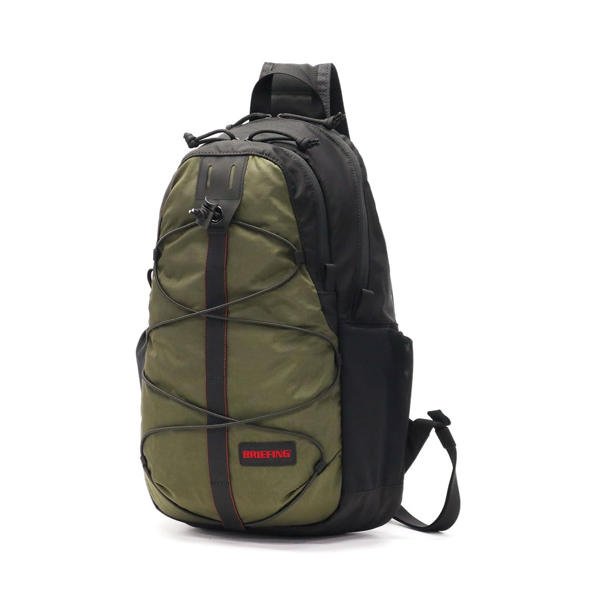 Briefing BRA251L34 Men's One Shoulder Bag, Sling, Black x Olive, One Size