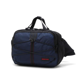 Briefing Men's Waist Bag, Shoulder Bag, 2-Way Waist Bag, Black x Navy, One Size