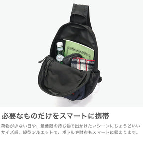 Briefing BRA251L34 Men's One Shoulder Bag, Sling, Black x Navy, One Size