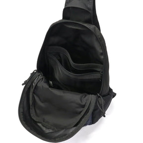 Briefing BRA251L34 Men's One Shoulder Bag, Sling, Black x Navy, One Size