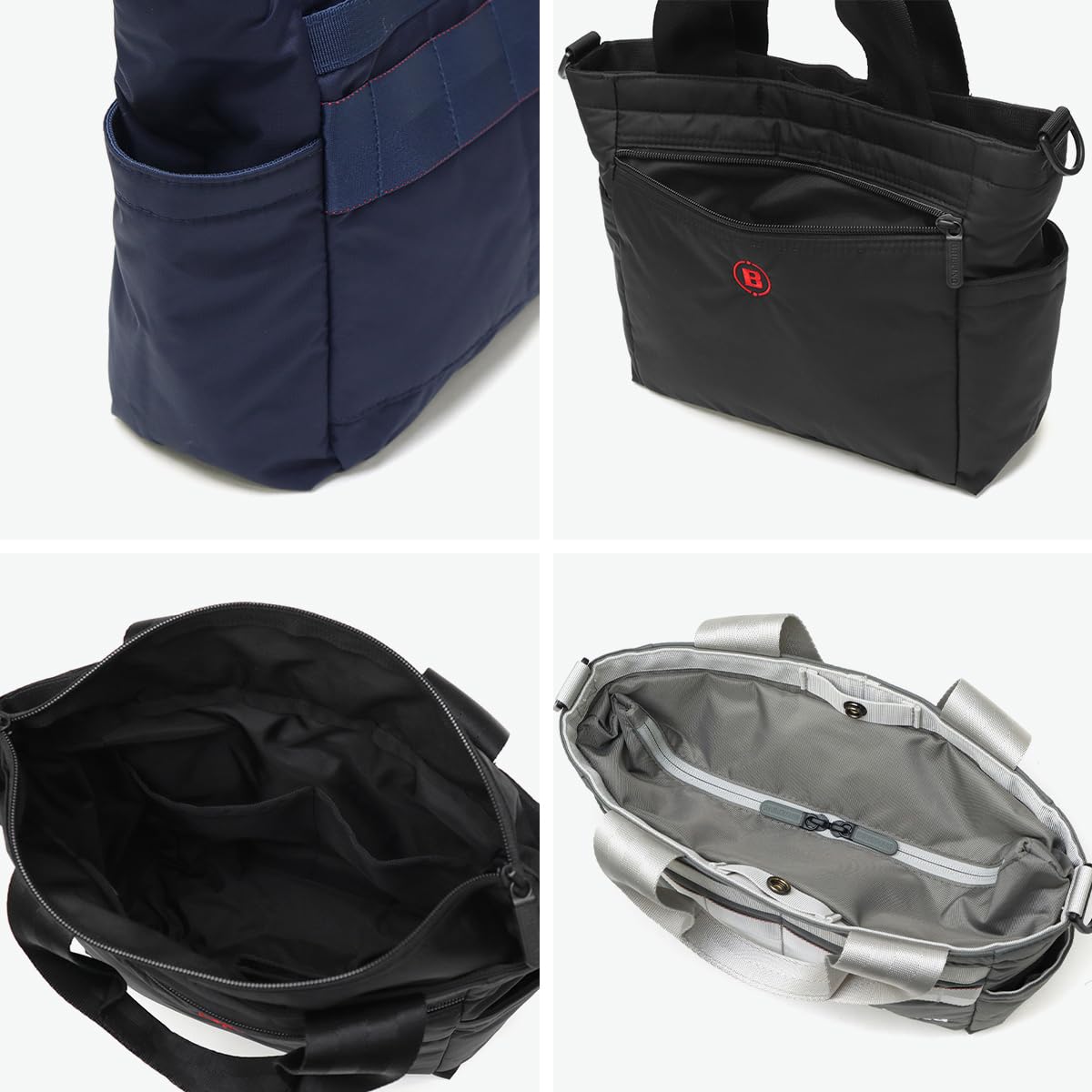 Briefing BRIEFING Round Prop ECO TWILL Cart Tote Bag, Black, Ｆ