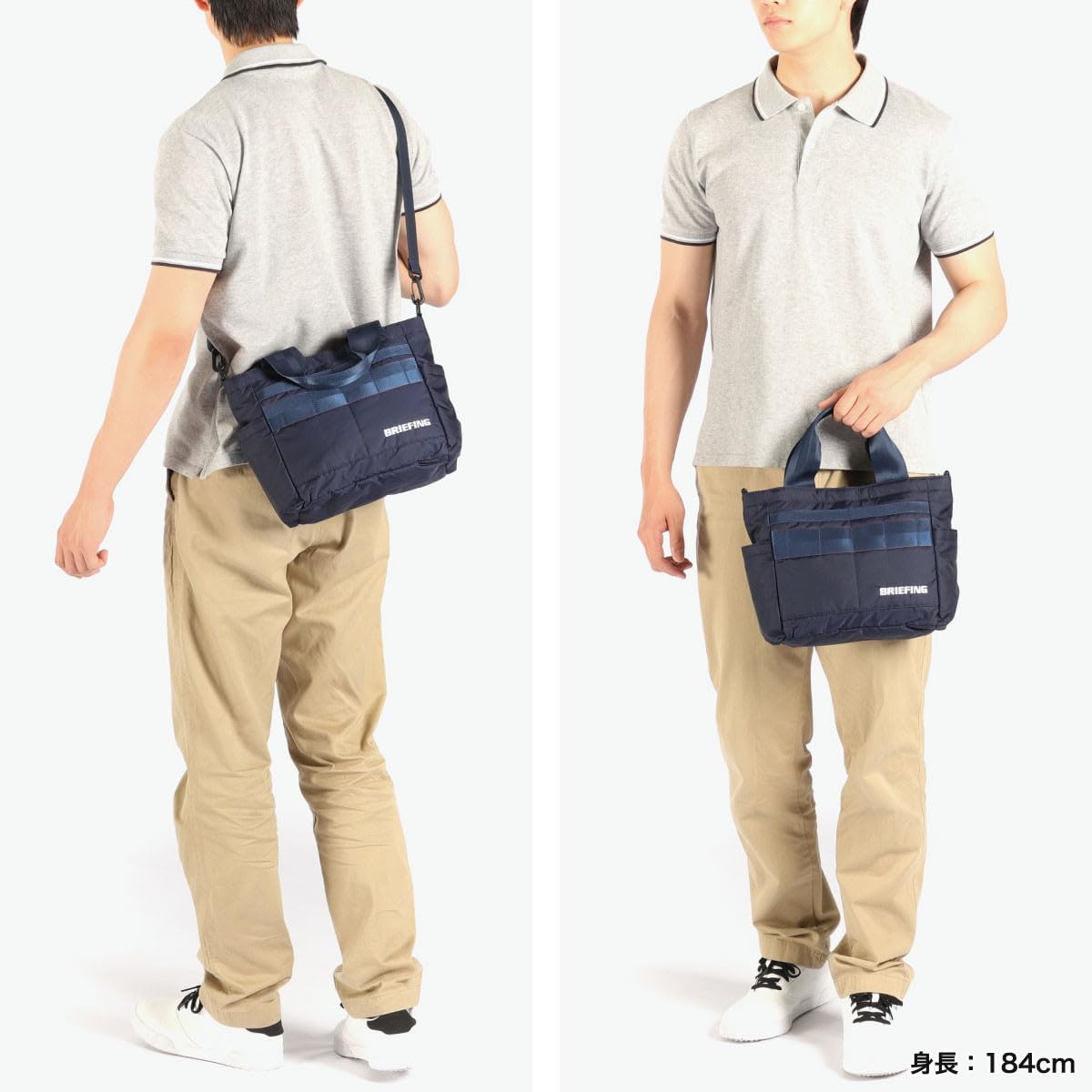 Briefing BRIEFING Round Prop ECO TWILL Cart Tote Bag, Black, Ｆ