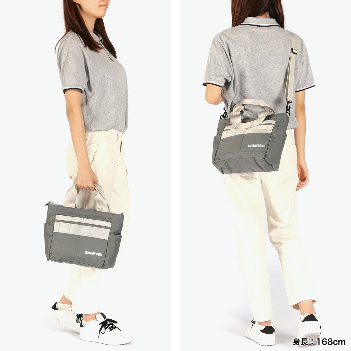 Briefing BRIEFING Round Prop ECO TWILL Cart Tote Bag, Black, Ｆ