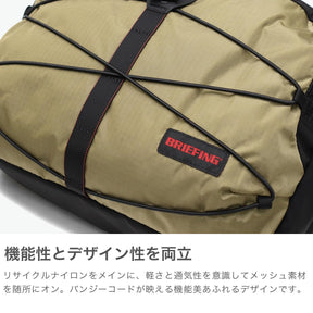 Briefing Men's Waist Bag, Shoulder Bag, 2-Way Waist Bag, Black x Navy, One Size